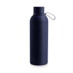 Thermofles van roestvrij staal met rubberen afwerking 500ml kleur koningsblauw