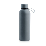 Thermofles van roestvrij staal met rubberen afwerking 500ml kleur lichtgrijs