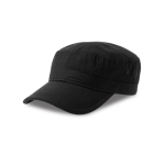 Katoenen pet in militaire stijl met klittenbandsluiting 215 g/m² kleur zwart