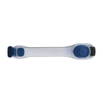 Siliconen armband bedrukken met 2 LED-lampjes en klittenbandsluiting kleur blauw eerste weergave