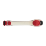 Siliconen armband bedrukken met 2 LED-lampjes en klittenbandsluiting kleur rood eerste weergave