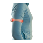 Siliconen armband bedrukken met 2 LED-lampjes en klittenbandsluiting kleur rood vierde weergave
