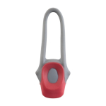Fietslicht met 2 LED-lampen en siliconen bevestigingsband kleur rood eerste weergave
