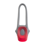 Fietslicht met 2 LED-lampen en siliconen bevestigingsband kleur rood derde weergave