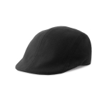 Casual baret van geborsteld katoen met zachte touch 280 g/m² kleur zwart