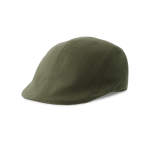 Casual baret van geborsteld katoen met zachte touch 280 g/m² kleur olijfgroen