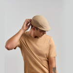 Casual baret van geborsteld katoen met zachte touch 280 g/m²