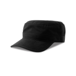 Militaire pet van katoen met klep en klittenbandsluiting 280 g/m² kleur zwart