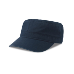 Militaire pet met halfgebogen rand van ecologisch katoen 280 g/m² kleur marineblauw