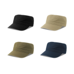 Militaire pet met halfgebogen rand van ecologisch katoen 280 g/m²