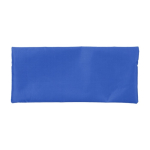 Klassieke rechthoekige etui van polyester met zwarte rits kleur ultramarijn blauw eerste weergave