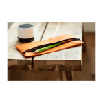 Klassieke rechthoekige etui van polyester met zwarte rits tweede weergave