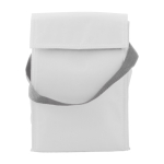 Polyester koeltas met klittenbandsluiting aan de bovenkant kleur wit eerste weergave