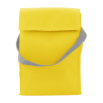 Polyester koeltas met klittenbandsluiting aan de bovenkant kleur geel eerste weergave