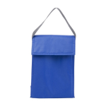 Polyester koeltas met klittenbandsluiting aan de bovenkant kleur ultramarijn blauw eerste weergave