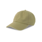 Ongestructureerde vintage pet van gerecycled katoen 260 g/m² kleur khaki