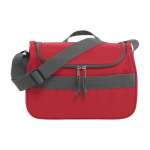 Polyester koeltas met verstelbare draagriem kleur rood eerste weergave