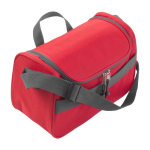 Polyester koeltas met verstelbare draagriem kleur rood vierde weergave