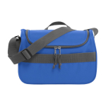 Polyester koeltas met verstelbare draagriem kleur ultramarijn blauw eerste weergave