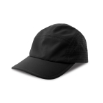Sportpet van gerecycled polyester met zweetband 105 g/m² kleur zwart