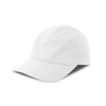 Sportpet van gerecycled polyester met zweetband 105 g/m² kleur wit