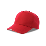 Baseballpet van gerecycled polyester met Italiaanse klep 220 g/m² kleur rood