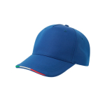 Baseballpet van gerecycled polyester met Italiaanse klep 220 g/m² kleur koningsblauw