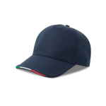 Baseballpet van gerecycled polyester met Italiaanse klep 220 g/m² kleur marineblauw