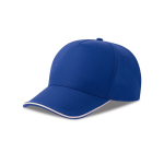 Baseballpet van gerecycled polyester met 5 panelen 220 g/m² kleur koningsblauw