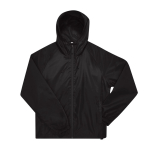 Opvouwbaar windjack van gerecycled polyester, waterafstotend B&C kleur zwart