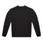 Unisex sweater van katoen en polyester met ronde hals 280 g/m² B&C kleur zwart