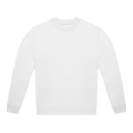 Unisex sweater van katoen en polyester met ronde hals 280 g/m² B&C kleur wit