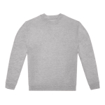 Unisex sweater van katoen en polyester met ronde hals 280 g/m² B&C kleur gemarmerd grijs