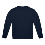 Unisex sweater van katoen en polyester met ronde hals 280 g/m² B&C kleur marineblauw