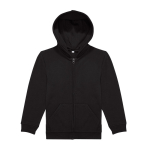 Sweater met capuchon en rits van katoen 280 g/m² B&C kleur zwart