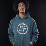 Oversized unisex eco hoodie met capuchon 350 g/m² B&C