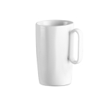 Keramische mok ideaal voor koffie of thee met handvat 330ml kleur wit