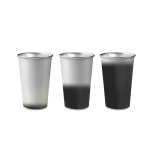 Fles van gerecycled aluminium die van kleur verandert 450ml kleur zwart