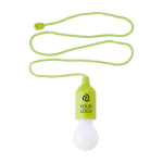 Personaliseerbare LED-lamp in kleuren met bijpassend ophangtouw kleur lichtgroen tweede weergave