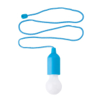 Personaliseerbare LED-lamp in kleuren met bijpassend ophangtouw kleur lichtblauw eerste weergave