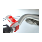 LED-fietslicht met siliconen band voor bevestiging kleur rood vierde weergave