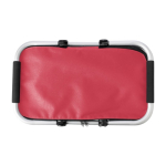 Opvouwbare polyester mand met EVA-schuimhandvat voor picknicks kleur rood tweede weergave