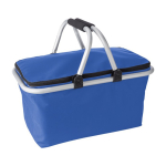 Opvouwbare polyester mand met EVA-schuimhandvat voor picknicks kleur ultramarijn blauw eerste weergave