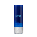 Spray om lenzen en schermen schoon te maken met microvezeldoekje kleur blauw met jouw bedrukking
