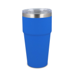 Thermosbeker met keramisch binnenwerk en transparant deksel 500 ml kleur blauw