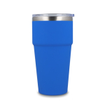 Thermosbeker met keramisch binnenwerk en transparant deksel 500 ml kleur blauw derde weergave