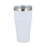 Thermosbeker met keramisch binnenwerk en transparant deksel 500 ml kleur wit
