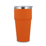 Thermosbeker met keramisch binnenwerk en transparant deksel 500 ml kleur oranje derde weergave