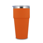 Thermosbeker met keramisch binnenwerk en transparant deksel 500 ml kleur oranje vijfde weergave