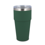 Thermosbeker met keramisch binnenwerk en transparant deksel 500 ml kleur olijfgroen